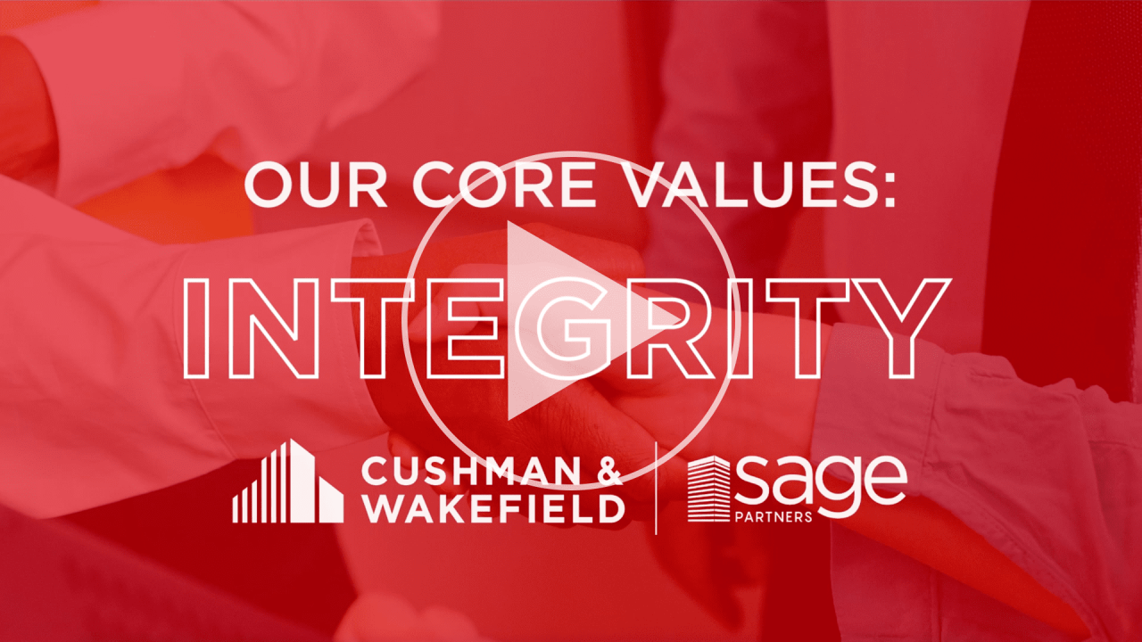 Core Values Integrity Cushman Wakefield Sage Partners